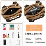 Canvas Handtas Vrouwen Hobo Schoudertas Vintage Top Handvat Crossbody Tas Casual Multifunctionele Tote Tas Voor Werken Winkelen
