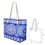 Grote waterafstotende strandtas met rits Mandala