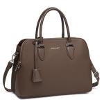 - Dames Bugatti Handtas Draagtas - Shopper Tote PU Leer Schoudertas - Veel Zakken Vakken Rits Crossbodytas - Vrouwen Meisje Tassen - Mode Stad Werk - Taupe Bruin