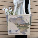 Canvas Tote Bag Esthetisch - Tote tas met ritssluiting en binnenvak door schouder Tote tassen voor vrouwen winkelen en reizen - Waardering cadeau voor leraar bruidsmeisje vriendsch