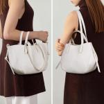 GSenhui Handtas, kleine tote bag voor dames, zacht leer, hengseltas, kleine draagtas, retro schoudertas, bruin, tassen voor winkelen, reizen