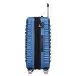 Beibye Hard Case Trolley koffer met dubbele wieltjes, maat M, L, XL, blauw