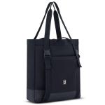 Jessy Tote tas voor dames en heren, handtas met opvouwbaar plafond voor festival, zwembad, vakantie, grote schoudertas met ritssluiting, waterafstotend, Zwart, Eén maat