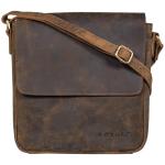 'Illinois' Herentas om te hangen, klein, leer, schoudertas, messenger bag, vintage leren tas, schoudertas, handtas, echt leer, Nevada Bruin, Small
