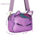 Vrouwen Meisjes Eenhoorn Pailletten Tas Glitter Crossbody Purse Schoudertas voor Kinderen Kleine Meisjes