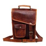 Jaald 33 cm echt Leder Laptoptasche Umhängetasche Schultertasche Kuriertasche FahrradTasche Schultasche Wasserdicht Vintage Herren Damen Geschenk XL Leather Messenger Bag