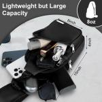 Lidxfeo Schoudertas met USB-oplaadaansluiting, waterdichte borsttas voor heren, anti-diefstal, crossbody bag, meerdere zakken, slingrugzak, voor wandelen, reizen, klimmen enz, zwar