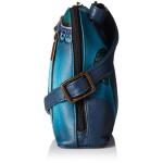 Anna by lederen kleine multi-compartiment rits rond organizer, Denim Paisley Bloemen, Eén maat