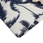 Grote strandtas waterafstotend met rits 58 x 38 x 18 cm palmbomen wit