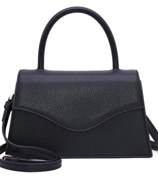 Clutch dames kunstlakleer avondtas voor bruiloft kleine handtas met schouderketting, 338-2 zwart