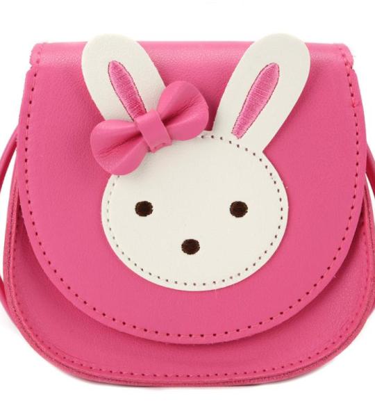 Ondeam Kleine Kaninchen Ohr Bogen Crossbody Geldbörse, PU Schulter Handtasche für Kinder Mädchen Kleinkinder