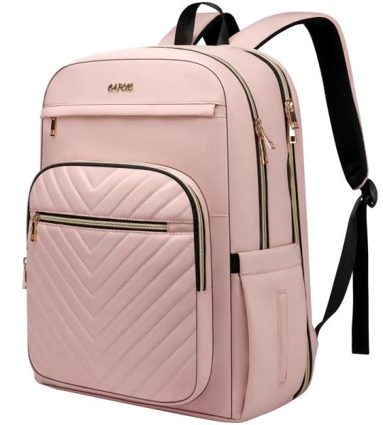 Laptop Rugzak voor Vrouwen, Past 17.3 Inch Laptop Bag, Mode Travel Work Anti-diefstal Bagpack,Zakelijke Computer Waterdichte Rugzak,Roze Grote College