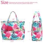 Grote strandtas voor dames, schoudertas, handtas, waterdicht, zanddicht met ritssluiting, voor zwembad, fitnessstudio, reizen, met zak voor natte spullen., lotus