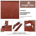 Leren dameshandtas, schoudertas, handtassen, waterdichte draagtas, multifunctionele hengseltas, schoudertas, groot, voor werk, school, shopper, reizen, abrikoos, 33cm x 11cm x 26cm