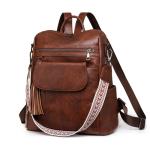 Leren rugzak Dames klein, 2 in 1 rugzak Handtas Elegante waterdichte stadsrugzak Mini-rugzakken voor dames Moderne reisrugzak Rugzakhandtassen voor reizen, werk, school