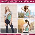 ZOMAKE Borstzak Sling Bag voor heren, diefstalbestendig, crossbody bag voor mannen en vrouwen, schoudertas voor outdoor, fietsen, reizen, wandelen