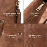 Schoudertas Siena, schoudertas van leer, handtas voor vrouwen, camel, Crossbody