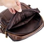 CHDWEY Umhängetaschen für Herren Männer Echtes Ledertasche Crossbody Taschen for Männer Messenger Bag Man Leder Umhängetaschen Männliche Handtaschen(Auburn)