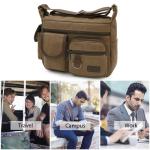 FANDARE Schoudertas 7,9 inch iPad tas unisex vintage canvas messenger tas voor dames en heren