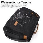 Schoudertas voor heren, klein, 9,7 inch schoudertas voor heren, herentas om te hangen, voor school, reizen, zwart, 17.3 Zoll, Minimaal