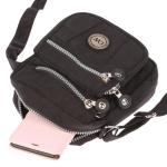 Christian Wippermann Kleine dames handtas crinkle nylon schoudertas tas