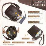 Leren schoudertas voor heren, vintage schoudertas, crossbody bag, messenger bags voor heren, zwart, A-bruin.