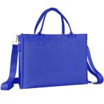 Canvas dode tas, grote schoudertas, hobo-tas, crossbody tas, reistas, handtas, alles met brede riem, blauw, Large
