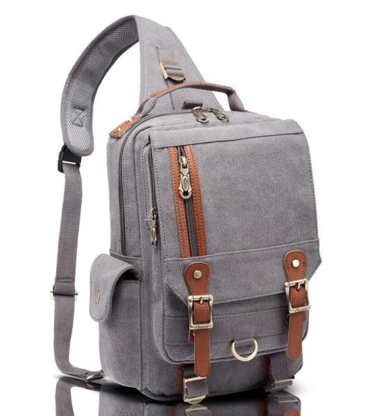 KAUKKO Canvas Tactical Vintage Borsttas Tactical Schoudertas