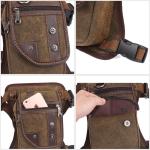 KAUKKO Canvas Tactical Vintage Borsttas Tactical Schoudertas