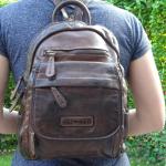 Hill Burry Rugzak voor dames | Elegant leer voor dames | Daypack lederen rugzak vintage stadsrugzak rugzak handtas | leren rugzak echt leer | wasleer daypacks donkerbruin, bruin