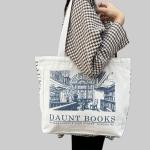 Draagtas, Draagtassen Dames, Boodschappentas, Schoudertas Stoffen Tas, Katoenen Tas, Jute Tas, Met Vintage Print, Canvas Tote Bag om te winkelen School