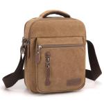 Foino Schoudertassen voor heren, handtas met veel zakken, schoudertas, grote capaciteit, zijtas, reistas, canvas, tablet, school, boekentas voor reizen
