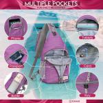 ZOMAKE Borstzak Sling Bag voor heren, diefstalbestendig, crossbody tas voor mannen en vrouwen, schoudertas voor outdoor, fietsen, reizen, wandelen