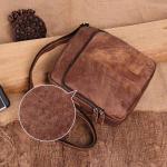 Schoudertas Heren Lederen Vintage Heren Messenger Bag met Schoudertas voor Werkreizen Dagelijks leven, lichtbruin, Retro