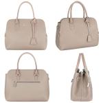 - Dames Bugatti Handtas Draagtas - Shopper Tote PU Leer Schoudertas - Veel Zakken Vakken Rits Crossbodytas - Vrouwen Meisje Tassen - Mode Stad Werk - Taupe Beige