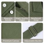 Tibroni Canvas Messenger Bag grote, casual vintage tote bag esthetiek, crossbody tas met meerdere zakken, schoudertas heren met grote capaciteit, voor reizen, werk, school, winkele