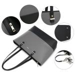 Handtas Dames Shopper Schoudertas Dames Handbags Set Women Grote Damestas Handtassen 3-Delige Set, Grijs Zwart