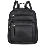 'Wilma' Elegante Rugzak Vrouwen Kleine Leren Rugzak Dames Leren Rugzak DIN A5 Vintage Handtas City Going Out Shopping Daypack Echt Leer, Kleur:zwart