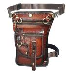 Waterdichte Motorfiets Tas Lederen Mannen Kleine Messenger Mochila Tas Reizen Riem Fanny Taille Pack Drop Been Tas Tablet Pouch(Color18)