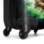NoBoringSuitcases.com Kinderkoffer, handbagage, harde koffer met TSA-slot, jongens en meisjes, trolley, reiskoffer, draagtas, rolkoffer, klein of middelgroot, 11 voetbal in groen, 