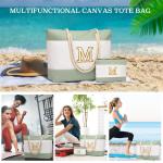 Tote Bag Strandtas voor dames, XXL, grote tas, shopper met ritssluiting, waterdichte boodschappentas, reistas, handtas, schoudertas, lichtgroen-A, XXL