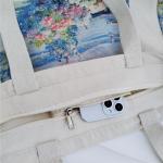 Draagtas, Draagtassen Dames, Boodschappentas, Schoudertas Stoffen Tas, Katoenen Tas, Jute Tas, Met Vintage Print, Canvas Tote Bag om te winkelen School