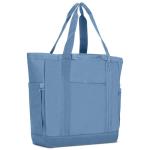 Smilla Strandtas met ritssluiting voor dames en heren, gezinsvakantie, sport, zwemmen, boodschappentas van gerecycled PET, waterafstotend, Lichtblauw, Eén maat