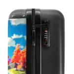 NoBoringSuitcases.com Kinderkoffer, handbagage, harde koffer met TSA-slot, jongens en meisjes, trolley, reiskoffer, draagtas, rolkoffer, klein of middelgroot, 47 politieauto in de 