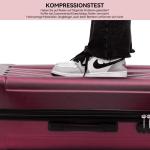 BEIBYE Harde koffer, trolleykoffer, rolkoffer, reiskoffer, handbagage, 4 wielen, M/L/XL, wijnrood