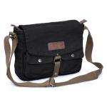 30624 Vintage Canvas Messenger Bag Heren Schoudertas, houtskool