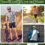 ZOMAKE Borstzak Sling Bag voor heren, diefstalbestendig, crossbody tas voor mannen en vrouwen, schoudertas voor outdoor, fietsen, reizen, wandelen