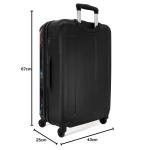 NoBoringSuitcases.com Kinderkoffer, handbagage, harde koffer met TSA-slot, jongens en meisjes, trolley, reiskoffer, draagtas, rolkoffer, klein of middelgroot, 1 paard met bloemen, 