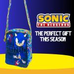 Sonic the Hedgehog Tasche für Jungen, Design Sonic, Verstellbare Tasche, Geschenk für Kinder und Jugendliche