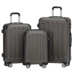 BEIBYE Reiskoffer met dubbele wieltjes, trolley, hard shell, maten XL-L-M, keuze uit 14 kleuren, bruin